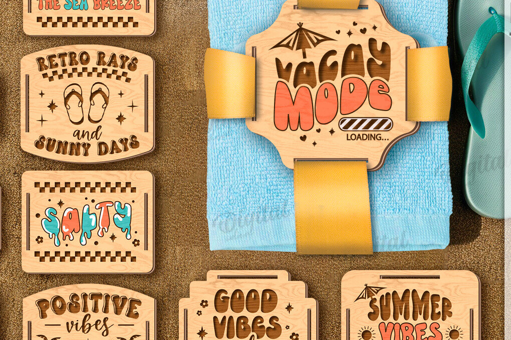 Intra απο ξύλο plywood 3mm-4mm πάχος – Ρετρό Ετικέτες Δώρου Πετσέτα Πακέτο κοπής με λέιζερ Δίασταση  20x20 cm INTRAFABR-121599571