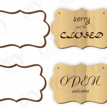 Intra απο ξύλο plywood 3mm-4mm πάχος – Αναστρέψιμη πινακίδα ανοιχτής/κλειστής πόρτας Δίασταση  20x20 cm INTRAFABR-118275952 - Image 3