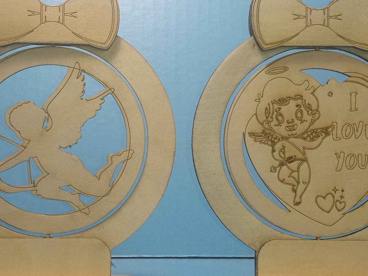 Intra απο ξύλο plywood 3mm-4mm πάχος – Περιστρεφόμενο στολίδι για την ημέρα του Αγίου Βαλεντίνου Δίασταση  20x20 cm INTRAFABR-56706974