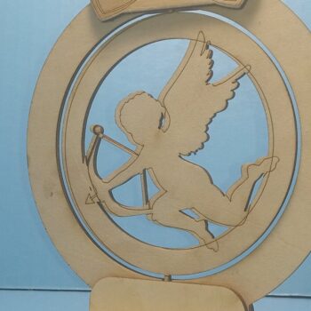 Intra απο ξύλο plywood 3mm-4mm πάχος – Περιστρεφόμενο στολίδι για την ημέρα του Αγίου Βαλεντίνου Δίασταση  20x20 cm INTRAFABR-56706974 - Image 2