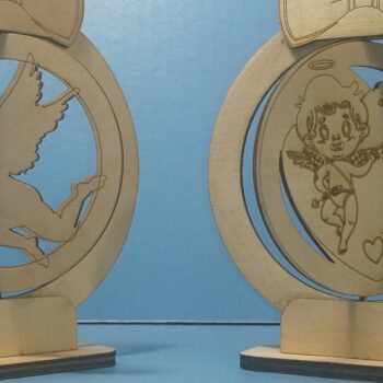 Intra απο ξύλο plywood 3mm-4mm πάχος – Περιστρεφόμενο στολίδι για την ημέρα του Αγίου Βαλεντίνου Δίασταση  20x20 cm INTRAFABR-56706974 - Image 3