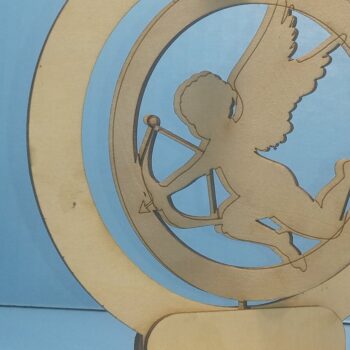 Intra απο ξύλο plywood 3mm-4mm πάχος – Περιστρεφόμενο στολίδι για την ημέρα του Αγίου Βαλεντίνου Δίασταση  20x20 cm INTRAFABR-56706974 - Image 4