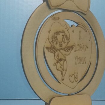 Intra απο ξύλο plywood 3mm-4mm πάχος – Περιστρεφόμενο στολίδι για την ημέρα του Αγίου Βαλεντίνου Δίασταση  20x20 cm INTRAFABR-56706974 - Image 5