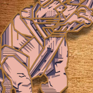 Intra απο ξύλο plywood 3mm-4mm πάχος – Αρχεία Rhino Miltilayer DXF - 3D Δίασταση  20x20 cm INTRAFABR-83668105