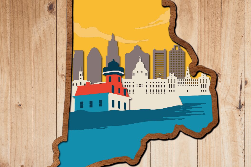 Intra απο ξύλο plywood 3mm-4mm πάχος – Rhode Island, 3D Αρχείο. Δίασταση  20x20 cm INTRAFABR-33176518