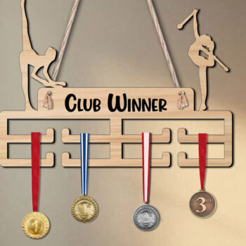 Intra απο ξύλο plywood 3mm-4mm πάχος – Μετάλλιο Ομίλου Ρυθμικής Γυμναστικής Γυναικών Δίασταση  20x20 cm INTRAFABR-120633391 - Image 2