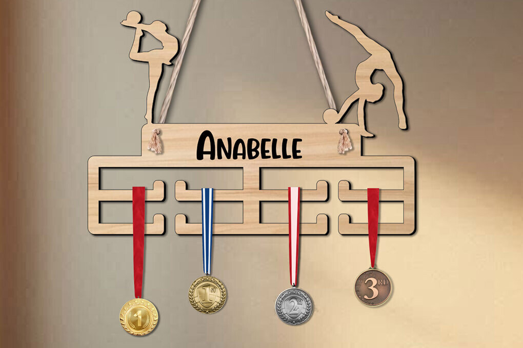 Intra απο ξύλο plywood 3mm-4mm πάχος – Δώρο μετάλλιο Rhythmic Gymnastics Woman Δίασταση  20x20 cm INTRAFABR-120055704