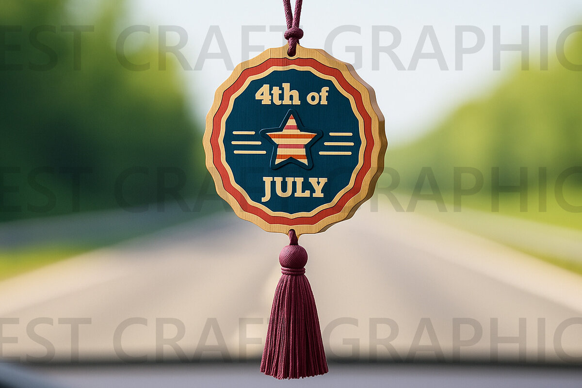 Intra απο ξύλο plywood 3mm-4mm πάχος – Κορδέλα 4η Ιουλίου Στολίδι Δίασταση  20x20 cm INTRAFABR-123889407