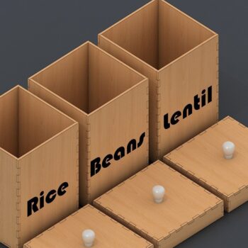 Intra απο ξύλο plywood 3mm-4mm πάχος – Κουτί ρυζιού, κουτιά φασολιών, σχέδια με ράφι μπαχαρικών Δίασταση  20x20 cm INTRAFABR-40163478 - Image 2