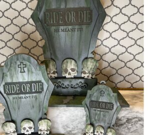 Intra απο ξύλο plywood 3mm-4mm πάχος – Ride or Die Silly Tombstone Δίασταση  20x20 cm INTRAFABR-102883985