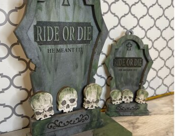 Intra απο ξύλο plywood 3mm-4mm πάχος – Ride or Die Silly Tombstone Δίασταση  20x20 cm INTRAFABR-102883985 - Image 2