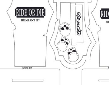 Intra απο ξύλο plywood 3mm-4mm πάχος – Ride or Die Silly Tombstone Δίασταση  20x20 cm INTRAFABR-102883985 - Image 6