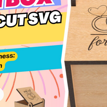 Intra απο ξύλο plywood 3mm-4mm πάχος – Δαχτυλίδι, Κουτί δώρου,, Αρχεία κοπής με λέιζερ Δίασταση  20x20 cm INTRAFABR-83078580 - Image 4