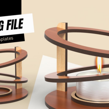 Intra απο ξύλο plywood 3mm-4mm πάχος – Δαχτυλίδι Κηροπήγιο ρεσώ | Δίασταση 20x20 cm INTRAFABR-93567781 - Image 1