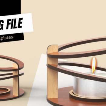 Intra απο ξύλο plywood 3mm-4mm πάχος – Δαχτυλίδι Κηροπήγιο ρεσώ | Δίασταση 20x20 cm INTRAFABR-93567781 - Image 3