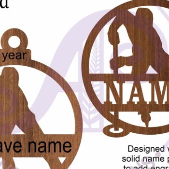 Intra απο ξύλο plywood 3mm-4mm πάχος – Χριστουγεννιάτικο στολίδι Ringette Laser Δίασταση  20x20 cm INTRAFABR-107590200 - Image 3