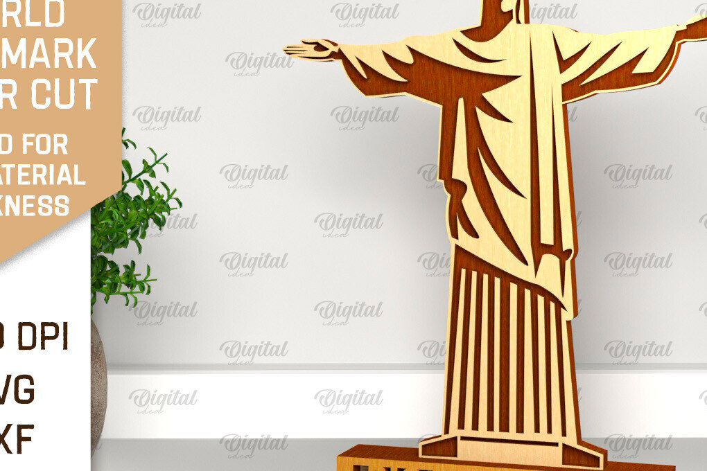 Intra απο ξύλο plywood 3mm-4mm πάχος – Ρίο ντε Τζανέιρο Landmark Δίασταση  20x20 cm INTRAFABR-99194133