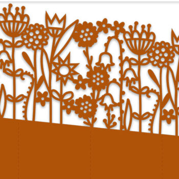 Intra απο ξύλο plywood 3mm-4mm πάχος – Riot of Flowers Κάρτα με δαντέλα Cut Δίασταση  20x20 cm INTRAFABR-25777498 - Image 2