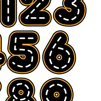 Intra απο ξύλο plywood 3mm-4mm πάχος – Πακέτο με αριθμούς δρόμου Δίασταση  20x20 cm INTRAFABR-90445101 - Image 1