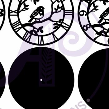 Intra απο ξύλο plywood 3mm-4mm πάχος – Αρχεία κοπής με λέιζερ ρολόι τοίχου Robin Bird Δίασταση  40x30 cm INTRAFABR-96612254 - Image 5