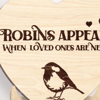 Intra απο ξύλο plywood 3mm-4mm πάχος – Αρχείο κοπής με λέιζερ με βάση την εμφάνιση Robins Δίασταση  20x20 cm INTRAFABR-101882111 - Image 1