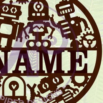 Intra απο ξύλο plywood 3mm-4mm πάχος – Αρχείο αποκοπής Sign Name Robot Δίασταση  40x30 cm INTRAFABR-67415080 - Image 1