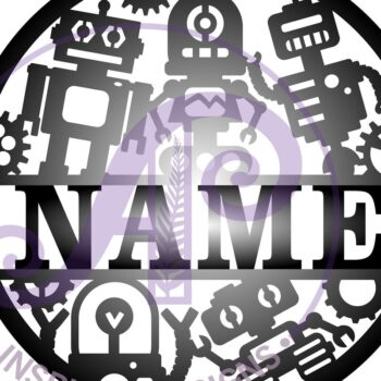 Intra απο ξύλο plywood 3mm-4mm πάχος – Αρχείο αποκοπής Sign Name Robot Δίασταση  40x30 cm INTRAFABR-67415080 - Image 2