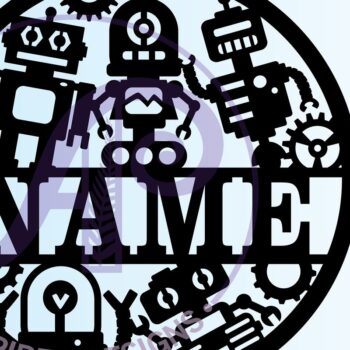 Intra απο ξύλο plywood 3mm-4mm πάχος – Αρχείο αποκοπής Sign Name Robot Δίασταση  40x30 cm INTRAFABR-67415080 - Image 3