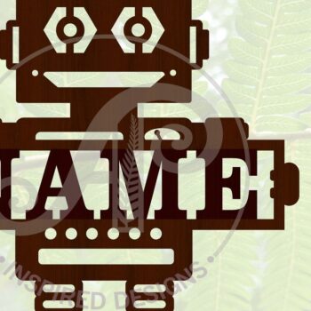 Intra απο ξύλο plywood 3mm-4mm πάχος – Αρχείο αποκοπής Sign Name Robot Δίασταση  40x30 cm INTRAFABR-65165186 - Image 1