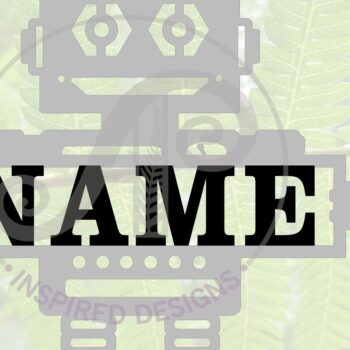 Intra απο ξύλο plywood 3mm-4mm πάχος – Αρχείο αποκοπής Sign Name Robot Δίασταση  40x30 cm INTRAFABR-65165186 - Image 2