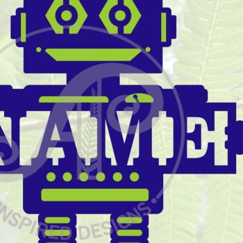 Intra απο ξύλο plywood 3mm-4mm πάχος – Αρχείο αποκοπής Sign Name Robot Δίασταση  40x30 cm INTRAFABR-65165186 - Image 3