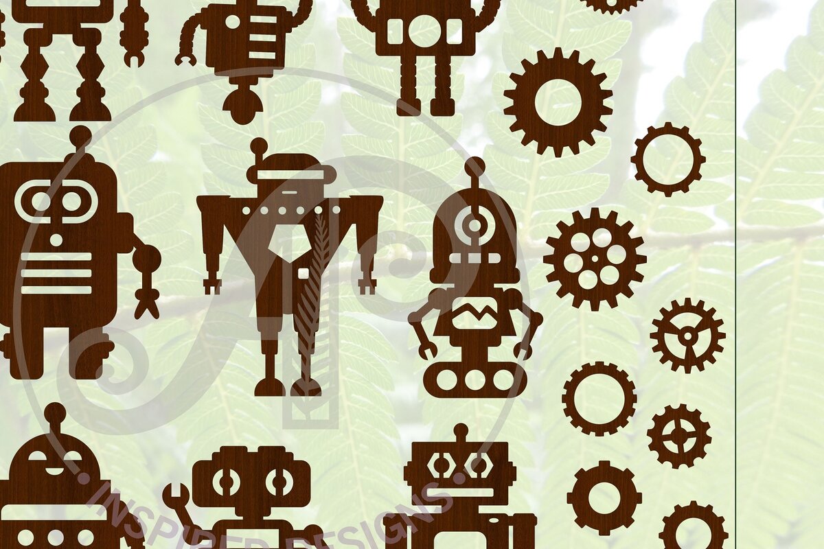 Intra απο ξύλο plywood 3mm-4mm πάχος – Πακέτο Robot. 9 Κόψτε σχήματα Δίασταση  20x20 cm INTRAFABR-65795936