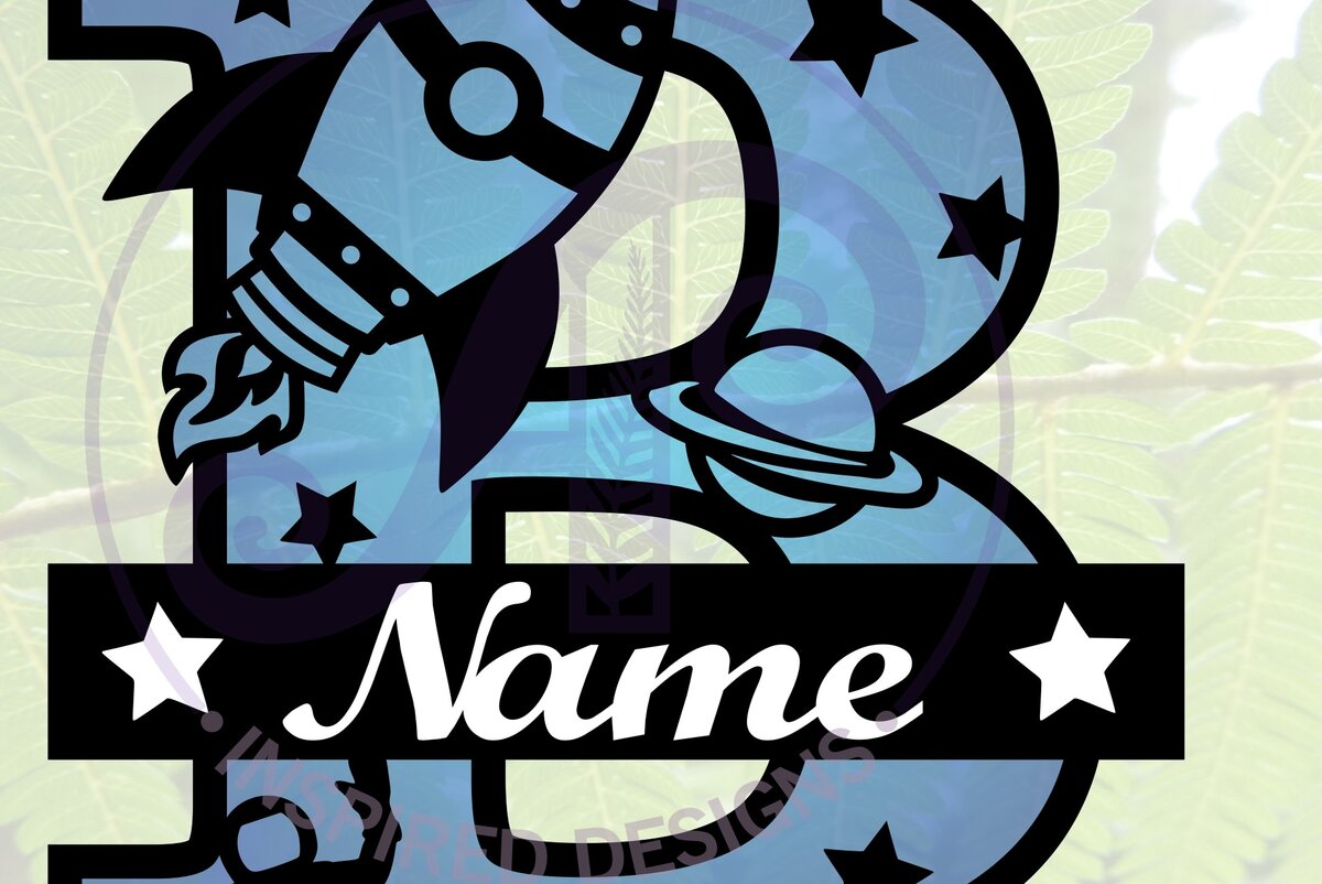 Intra απο ξύλο plywood 3mm-4mm πάχος – Rocket Monogram Letter B Αρχείο Δίασταση  20x20 cm INTRAFABR-69520509