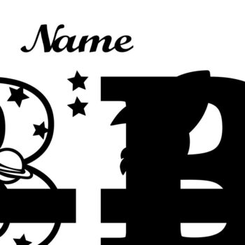 Intra απο ξύλο plywood 3mm-4mm πάχος – Rocket Monogram Letter B Αρχείο Δίασταση  20x20 cm INTRAFABR-69520509 - Image 2