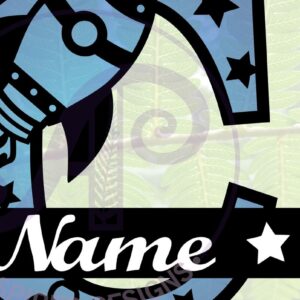 Intra απο ξύλο plywood 3mm-4mm πάχος – Rocket Monogram Letter C Αρχείο Δίασταση  20x20 cm INTRAFABR-69520531