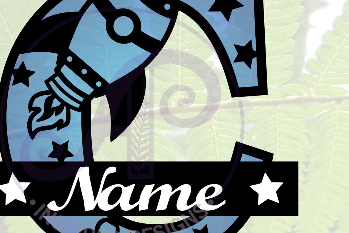 Intra απο ξύλο plywood 3mm-4mm πάχος – Rocket Monogram Letter C Αρχείο Δίασταση  20x20 cm INTRAFABR-69520531