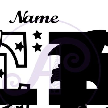 Intra απο ξύλο plywood 3mm-4mm πάχος – Αρχείο Rocket Monogram Letter E Δίασταση  20x20 cm INTRAFABR-69520575 - Image 2