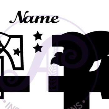 Intra απο ξύλο plywood 3mm-4mm πάχος – Rocket Monogram Letter F Αρχείο Δίασταση  20x20 cm INTRAFABR-69520596 - Image 2