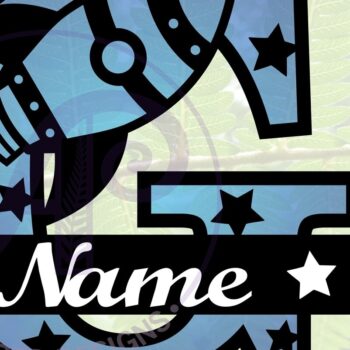 Intra απο ξύλο plywood 3mm-4mm πάχος – Rocket Monogram Letter G Αρχείο Δίασταση  20x20 cm INTRAFABR-69520618 - Image 1