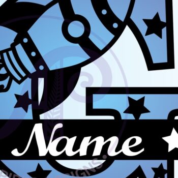 Intra απο ξύλο plywood 3mm-4mm πάχος – Rocket Monogram Letter G Αρχείο Δίασταση  20x20 cm INTRAFABR-69520618 - Image 3