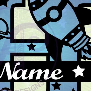 Intra απο ξύλο plywood 3mm-4mm πάχος – Rocket Monogram Letter H Αρχείο Δίασταση  20x20 cm INTRAFABR-69520652 - Image 1