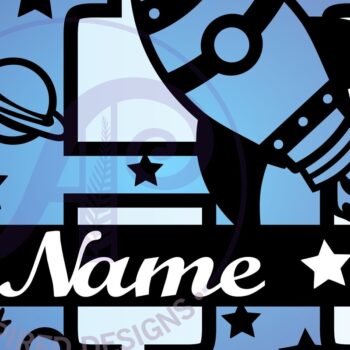 Intra απο ξύλο plywood 3mm-4mm πάχος – Rocket Monogram Letter H Αρχείο Δίασταση  20x20 cm INTRAFABR-69520652 - Image 3