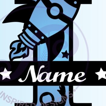 Intra απο ξύλο plywood 3mm-4mm πάχος – Rocket Monogram Letter I Αρχείο Δίασταση 20x20 cm INTRAFABR-69520679 - Image 3