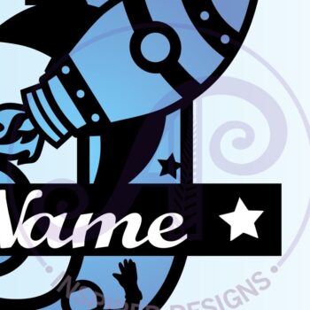 Intra απο ξύλο plywood 3mm-4mm πάχος – Αρχείο Rocket Monogram Letter J Δίασταση  20x20 cm INTRAFABR-69520697 - Image 3