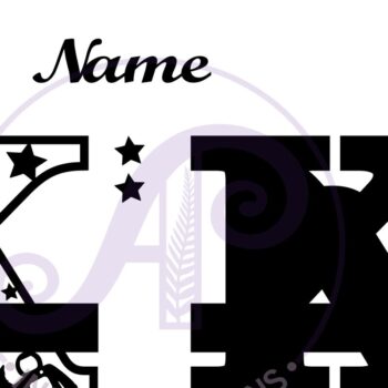 Intra απο ξύλο plywood 3mm-4mm πάχος – Αρχείο Rocket Monogram Letter K Δίασταση  20x20 cm INTRAFABR-69520715 - Image 2