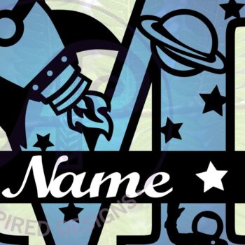 Intra απο ξύλο plywood 3mm-4mm πάχος – Rocket Monogram Letter M Αρχείο Δίασταση  20x20 cm INTRAFABR-69520776 - Image 1