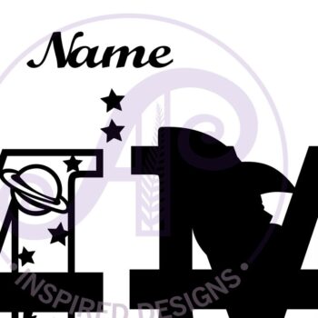 Intra απο ξύλο plywood 3mm-4mm πάχος – Rocket Monogram Letter M Αρχείο Δίασταση  20x20 cm INTRAFABR-69520776 - Image 2