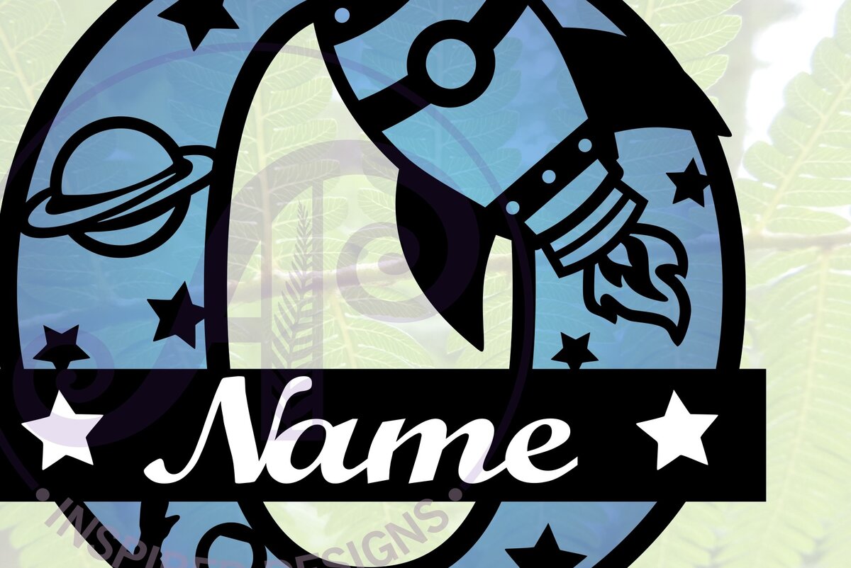 Intra απο ξύλο plywood 3mm-4mm πάχος – Rocket Monogram Letter O Αρχείο Δίασταση  20x20 cm INTRAFABR-69528239