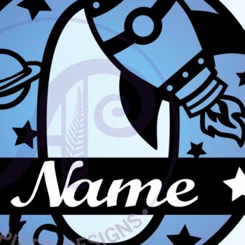 Intra απο ξύλο plywood 3mm-4mm πάχος – Rocket Monogram Letter O Αρχείο Δίασταση  20x20 cm INTRAFABR-69528239 - Image 3