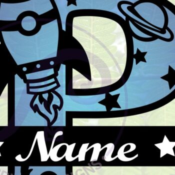 Intra απο ξύλο plywood 3mm-4mm πάχος – Αρχείο Rocket Monogram Letter P Δίασταση  20x20 cm INTRAFABR-69528258 - Image 1